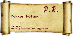 Pokker Roland névjegykártya