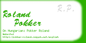 roland pokker business card